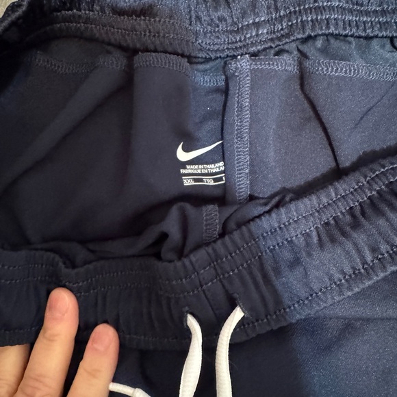 Nike Dark Blue Sports Shorts with White Drawstring - Picture 3 of 3